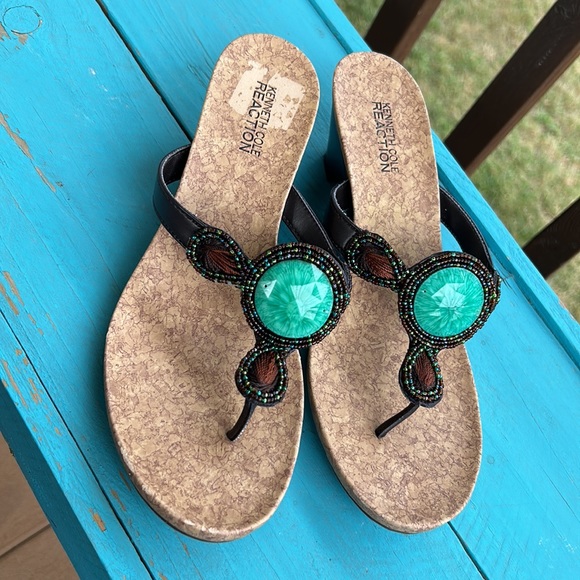 Kenneth Cole Reaction Ladies size 7.5 Pretty Glam Sandals - Picture 4 of 9